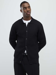 River Island Black Knitted Button Up Cardigan - Image 1 of 4