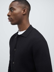 River Island Black Knitted Button Up Cardigan - Image 3 of 4