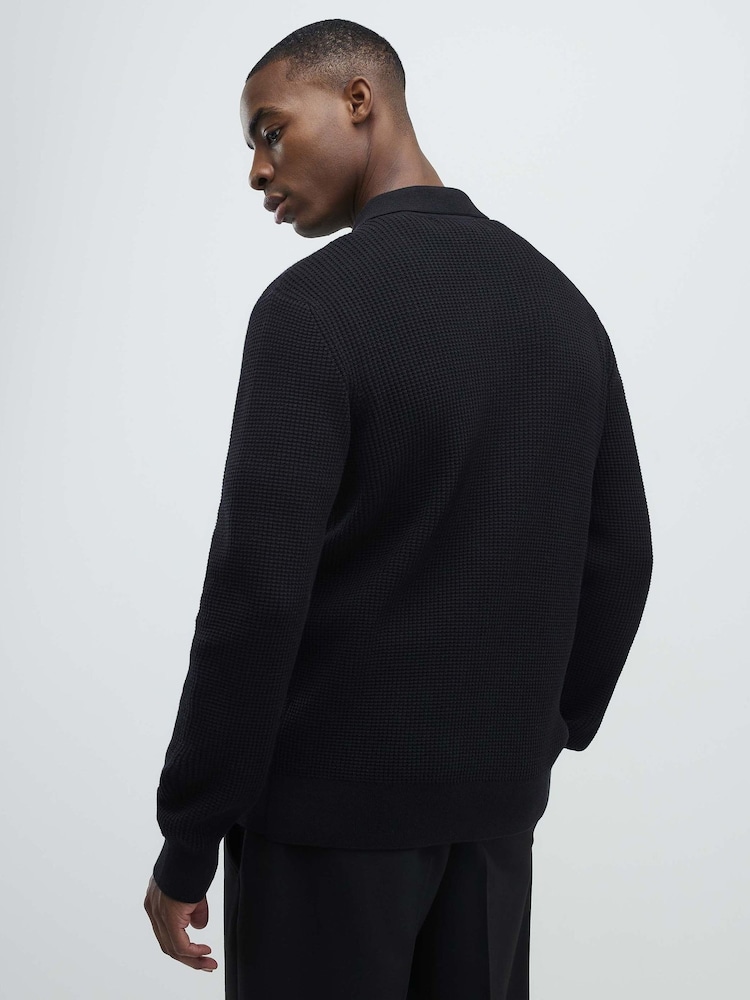 River Island Black Knitted Button Up Cardigan - Image 4 of 4