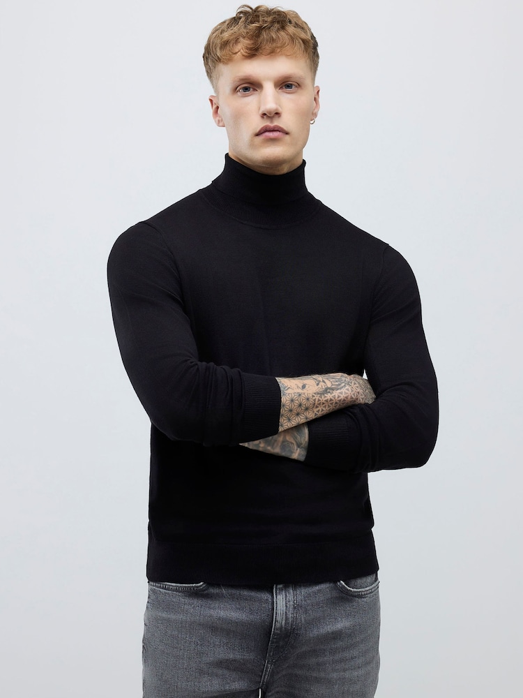 Suéter de corte slim con cuello vuelto de River Island - Imagen 1 de 4