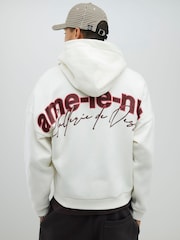 Moletom com zíper oversized River Island Ame Le Nuit - Imagem 1 de 4