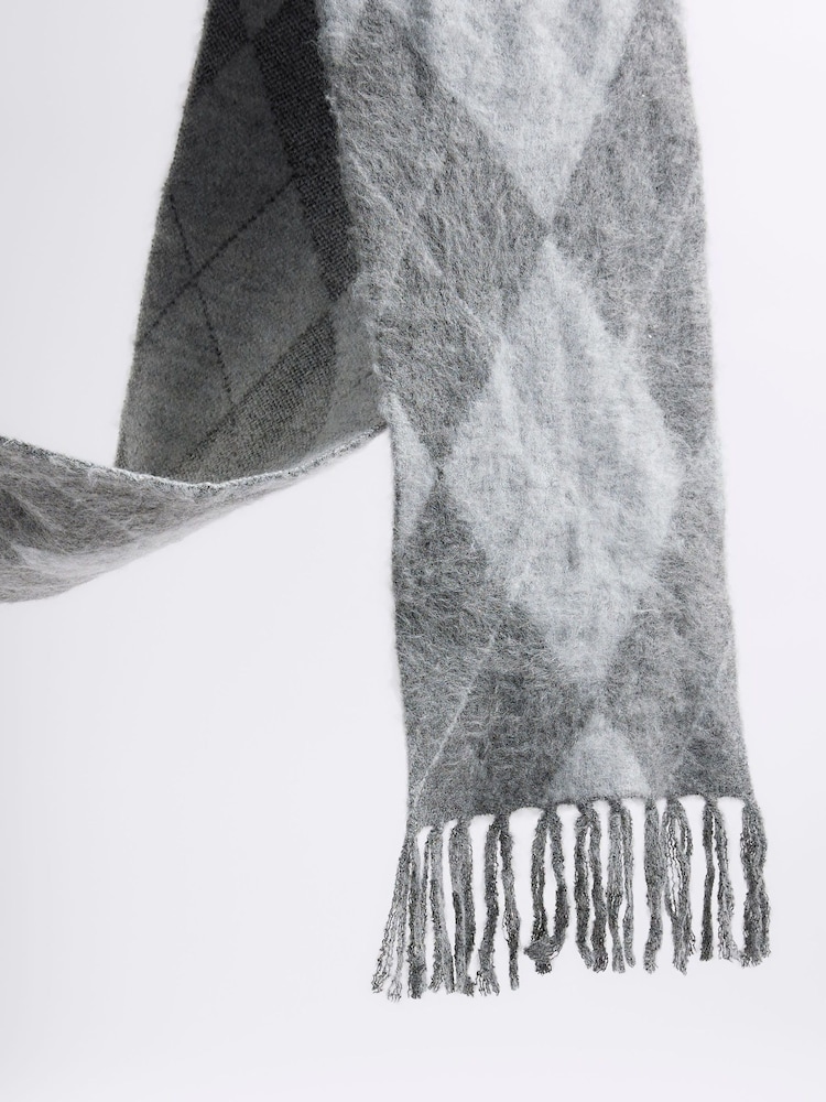 River Island brušen argyle šal - Slika 2 iz 3 River Island brušen argyle šal - Slika 2 iz 3