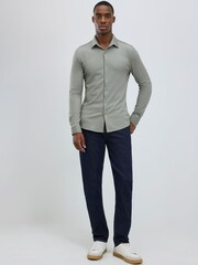 River Island Muscle Fit Pique Shirt - صورة 2 من 4