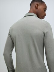 River Island Muscle Fit Pique Shirt - صورة 3 من 4