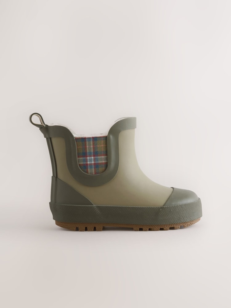 Khaki/Green Warm Lined Ankle Wellies - Image 2 of 5