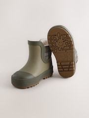 Khaki/Green Warm Lined Ankle Wellies - Image 3 of 5