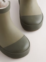 Khaki/Green Warm Lined Ankle Wellies - Image 4 of 5