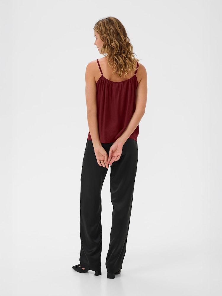 Cream Red CRAnna Sleeveless Lace Trim Camisoles - Image 2 of 6