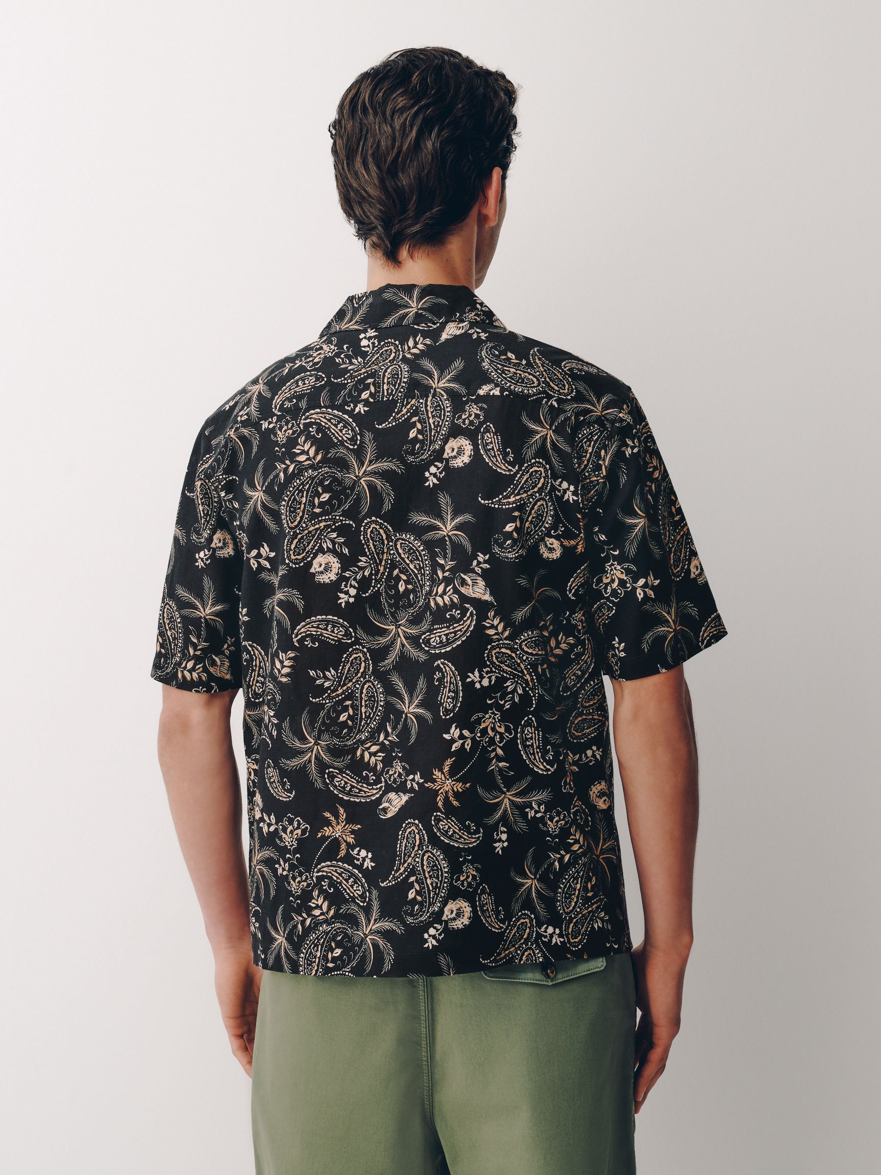 ritsu Paisley-print shirt Black ペイズリー Buy Black Paisley Print Short Sleeve Shirt from Next USA