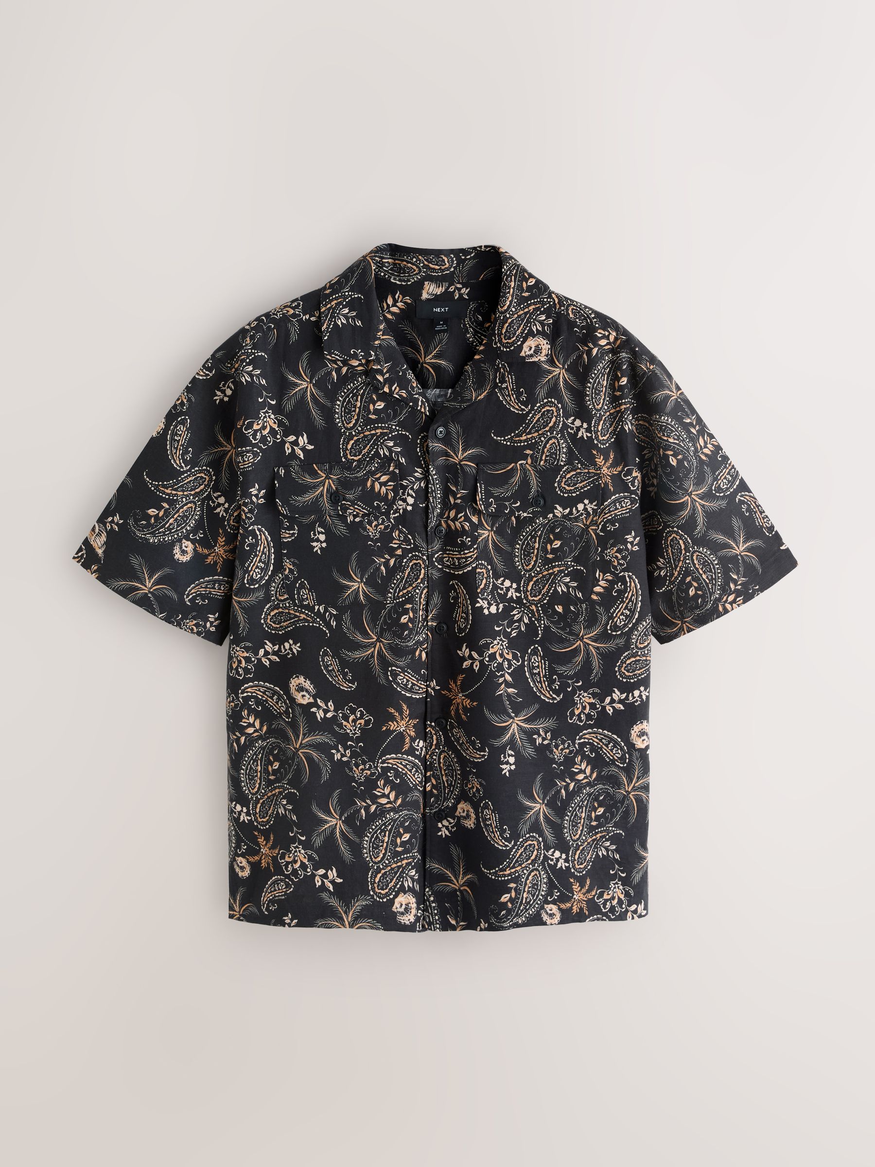 Buy Black Paisley Print Short Sleeve Shirt from Next USA