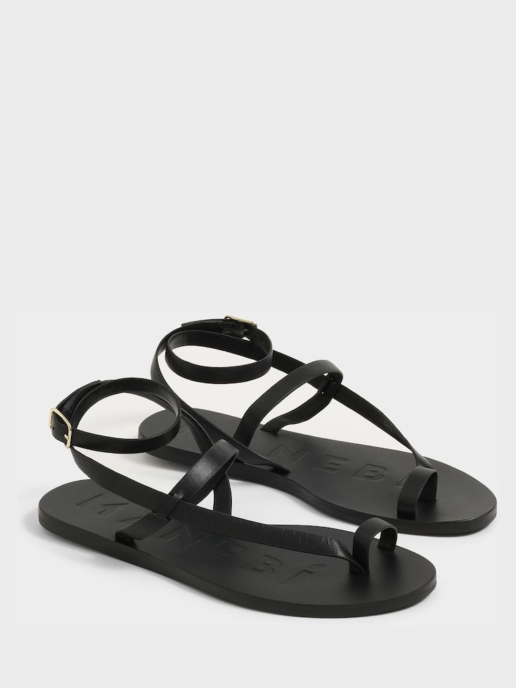 Manebi Canyon Leather Black Sandals - Image 1 of 1 Manebi Canyon Leather Black Sandals - Image 1 of 1