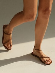 Manebi Cream Francesca Leather Sandals - Image 2 of 3