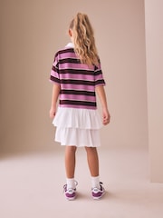 Burgundy Stripe Long Sleeve Rugby Dress (3-16yrs) - Image 3 of 4