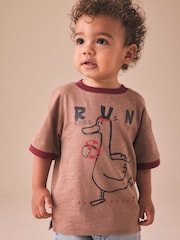 Brown Duck Short Sleeve Graphic T-Shirt (3mths-7yrs) - Image 1 of 7
