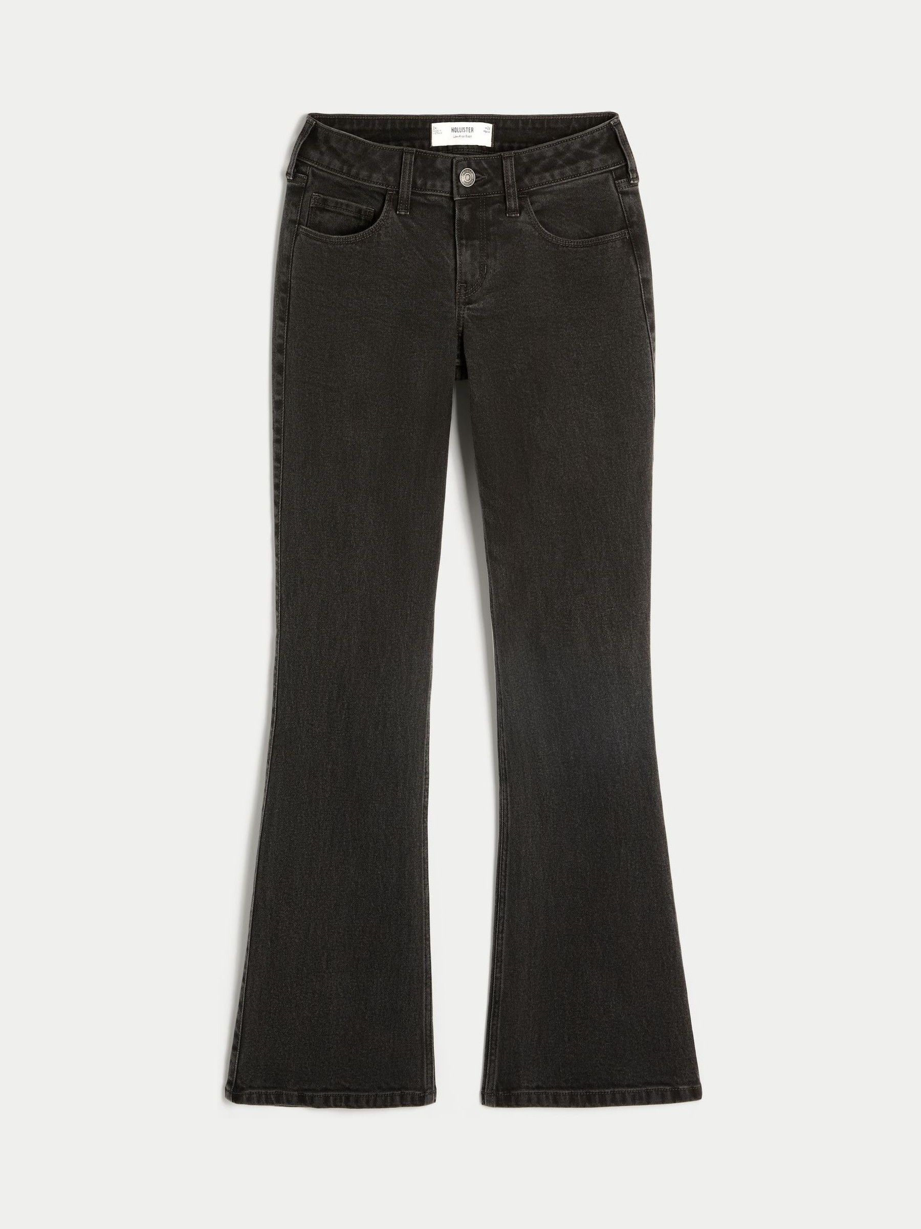 Buy Hollister Low Rise Bootcut Flare Black Jeans from Next USA