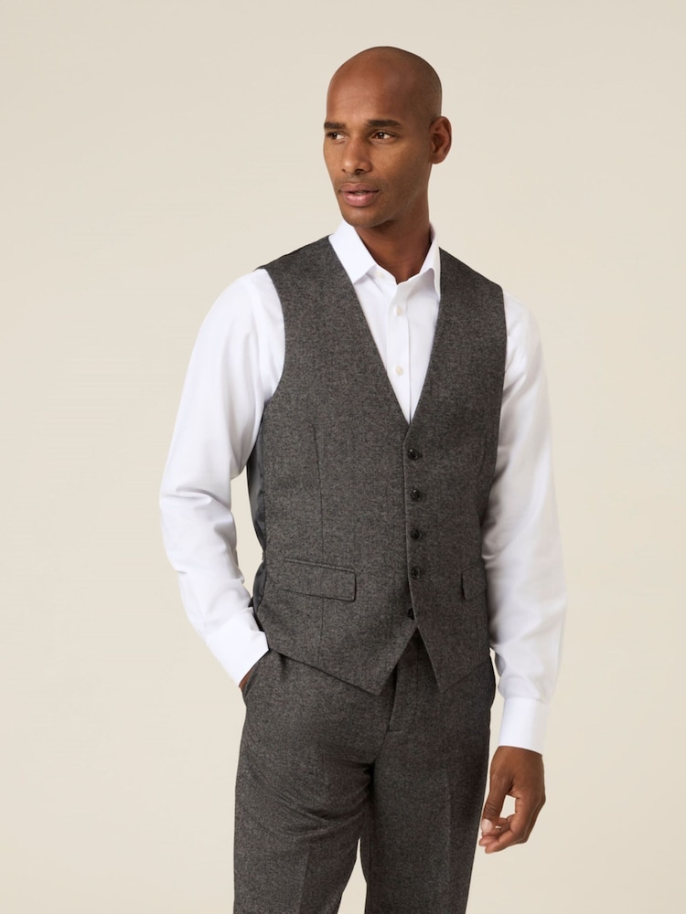 Skopes Grey Fox Textured Suit Waistcoat - Image 1 of 4