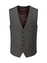 Skopes Grey Fox Textured Suit Waistcoat - Image 3 of 4