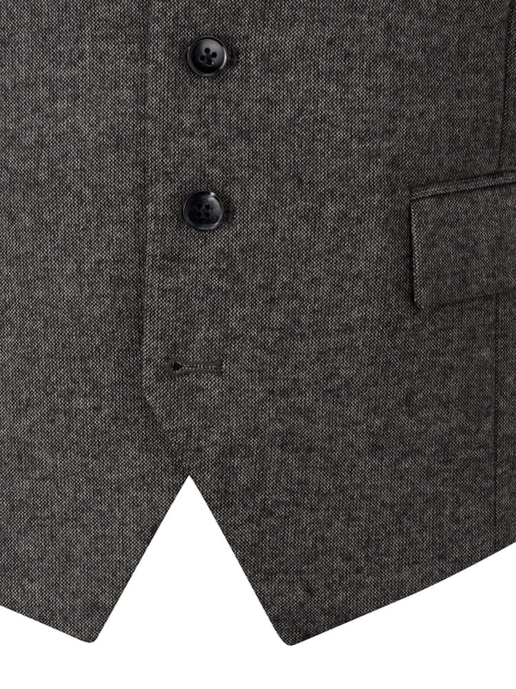 Skopes Grey Fox Textured Suit Waistcoat - Image 4 of 4