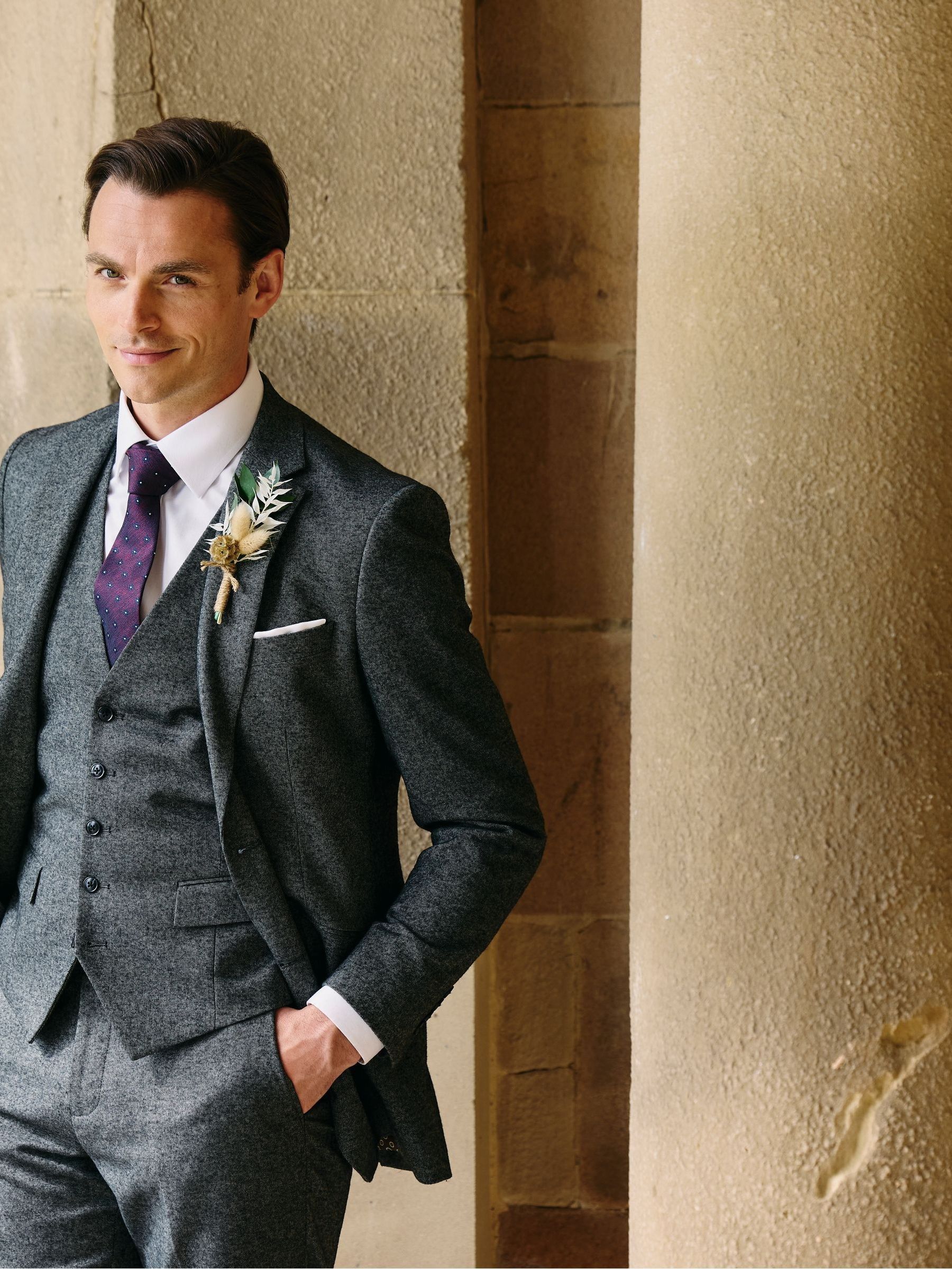 Buy Skopes Grey Fox Textured Suit Waistcoat from Next USA