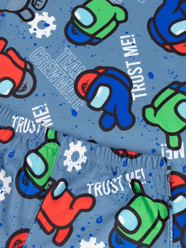 Vanilla Underground Blue Among Us Multi-Pack of 2 Long Sleeve Long Leg Pyjamas Set - Image 5 of 5
