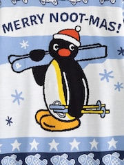 Vanilla Underground Blue Pingu Merry Noot-mas Christmas Jumper - Image 6 of 6