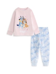 Vanilla Underground Pink Bluey Fleece Long Sleeve Long Leg Pyjamas Set - Image 1 of 6