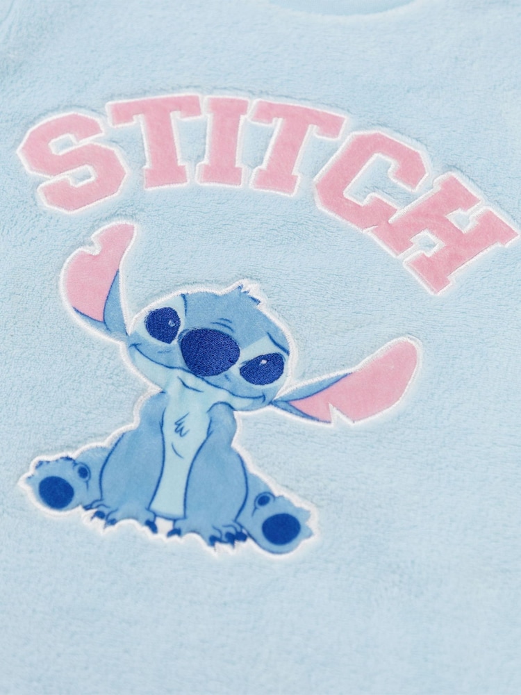 Vanilla Underground Blue Lilo & Stitch Fleece Long Sleeve Long Leg Pyjama Set - Image 6 of 6 Vanilla Underground Blue Lilo & Stitch Fleece Long Sleeve Long Leg Pyjama Set - Image 6 of 6