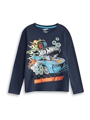 Vanilla Underground Blue Hot Wheels Multi-Pack of 2 Long Sleeve Long Leg Pyjamas Set - Image 4 of 6