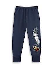 Vanilla Underground Blue Hot Wheels Multi-Pack of 2 Long Sleeve Long Leg Pyjamas Set - Image 5 of 6