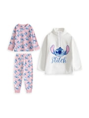 Vanilla Underground Pink Lilo & Stitch 3 Piece Long Sleeve Long Leg Pyjamas Set - Image 1 of 6