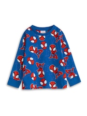 Vanilla Underground Blue Spidey & Friends  Long Sleeve Long Leg Pyjamas Set 3 Piece - Image 2 of 6