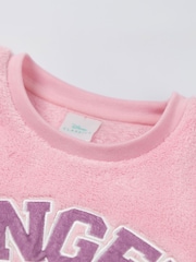 Vanilla Underground Pink Lilo & Stitch Angel Fleece Long Sleeve Long Leg Pyjama Set - Image 3 of 6