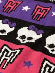 Vanilla Underground Pink Monster High Skull & Snowflake Fairisle Christmas Jumper - Image 5 of 6