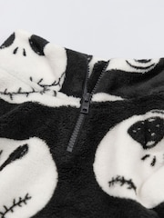 Vanilla Underground Black The Nightmare Before Christmas Faces Fleece Quarter Zip Jumper - Image 6 of 6