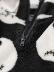 Vanilla Underground Black The Nightmare Before Christmas Faces Fleece Quarter Zip Jumper - Image 8 of 10
