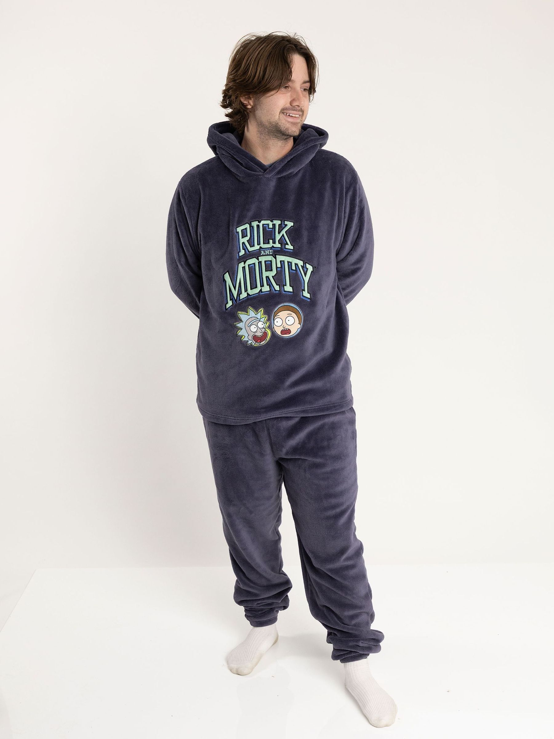 Rick And Morty (Xx-Large) Long Sleeve Long Leg Pyjama Set (Mens Grey) - Image 3