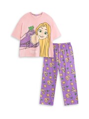 Vanilla Underground Pink Disney Tangled Short Sleeve Long Leg Pyjamas Set - Image 1 of 5