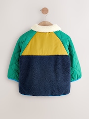 Multi Colourblock Borg Coat (3mths-7yrs) - Image 3 of 6