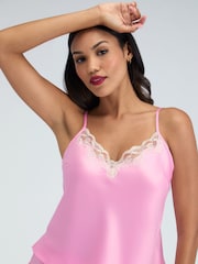 Boux Avenue Pink Cami Shorts Amelia Satin Cami Set - Image 4 of 5