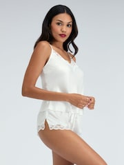 Boux Avenue White Cami Shorts Amelia Satin Set - Image 3 of 5
