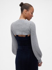 GapStudio Grey CashSoft Shrunken Cardigan - Image 3 of 5