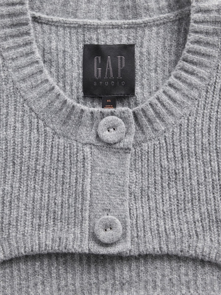 GapStudio Grey CashSoft Shrunken Cardigan - Image 5 of 5