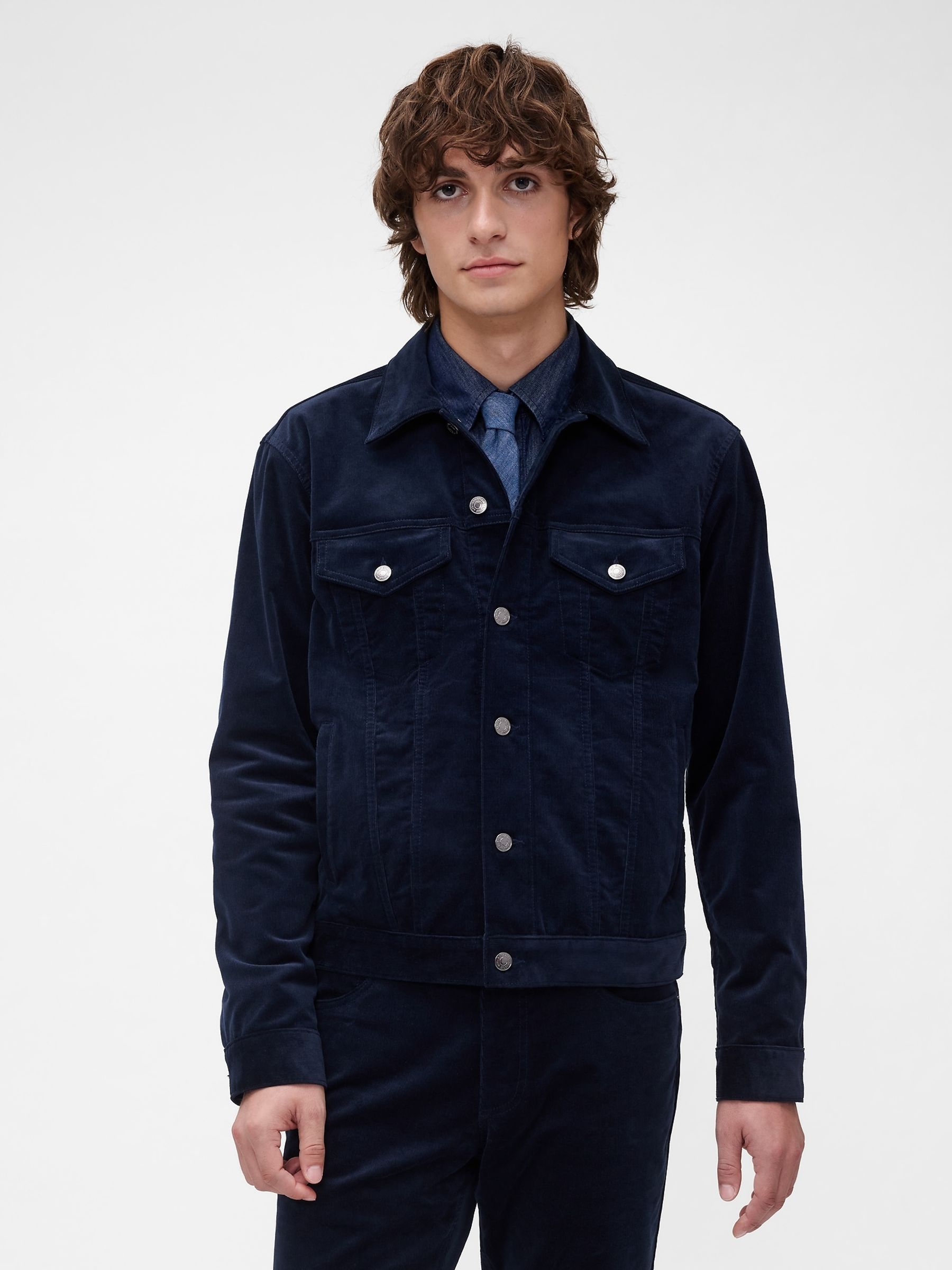 Buy GapStudio Blue Icon Corduroy Jacket from the Next UK online shop