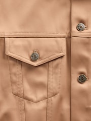 GapStudio Brown Icon Satin Jacket - Image 6 of 6