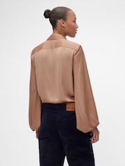 GapStudio Brown Satin Shirt - Image 3 of 5