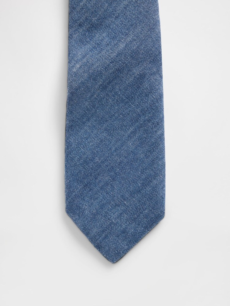 GapStudio Blue Chambray Skinny Tie - Image 5 of 5 GapStudio Blue Chambray Skinny Tie - Image 5 of 5