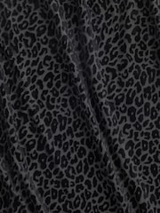 GapStudio Black Burnout Velvet Leopard Slip Dress - Image 5 of 5