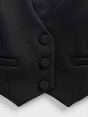 GapStudio Black Tuxedo Vest Waistcoat - Image 4 of 5