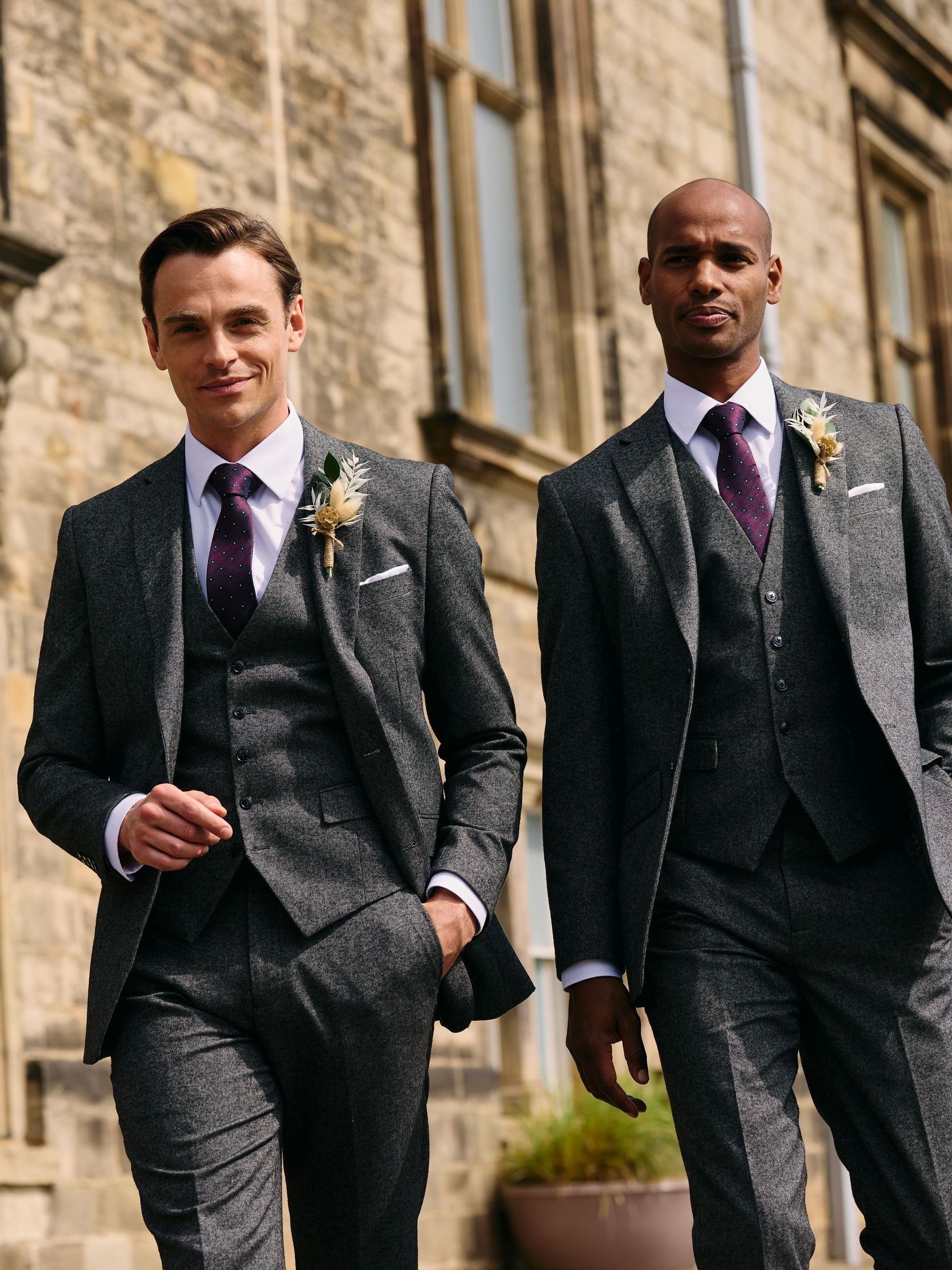 Buy Skopes Grey Fox Tailored Fit Textured Suit Jacket from Next USA