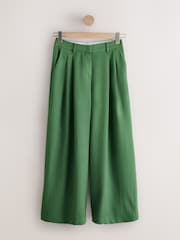 Green Crinkle Palazzo Trousers - Image 5 of 7